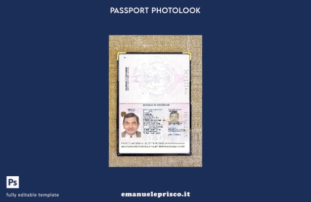 modello di photolook per passaporto delle Seychelles in stile verificato